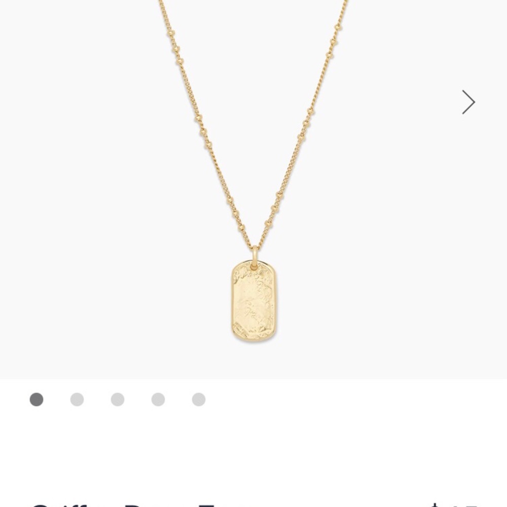Gorjana griffin dog tag necklace